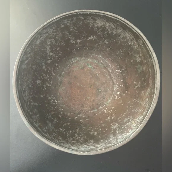 FABULOUS VINTAGE MIDDLE EASTERN TINNED 8” COPPER BOWL - Picture 3 of 14
